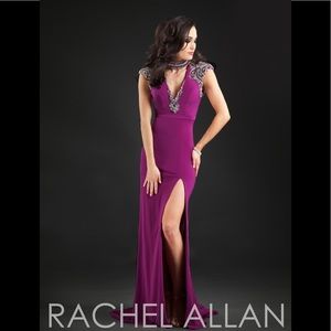 NWT Rachel Allan Couture 8102 - Magenta- Size 8